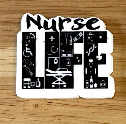 Nurse Life - Planar Resin Flatback Acrylic Embellishment