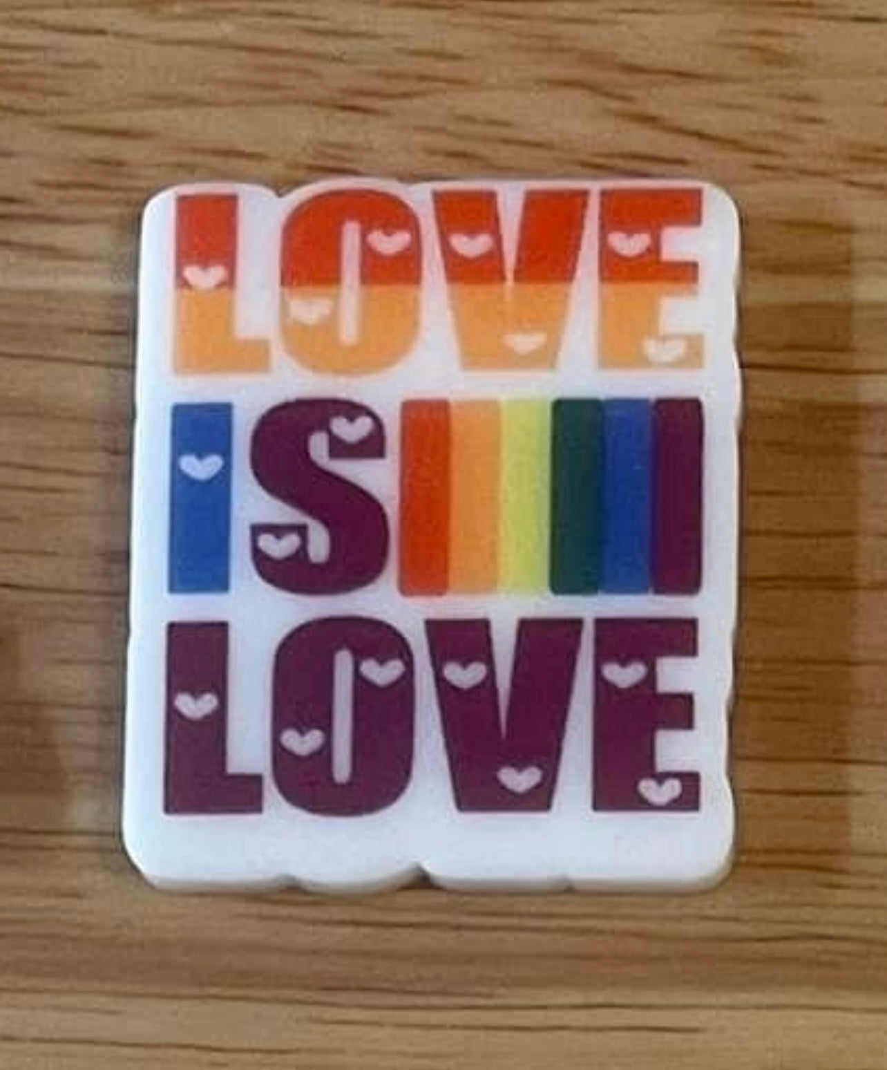 Love is Love - Resin Planar Flatback Acrylic Embellishment