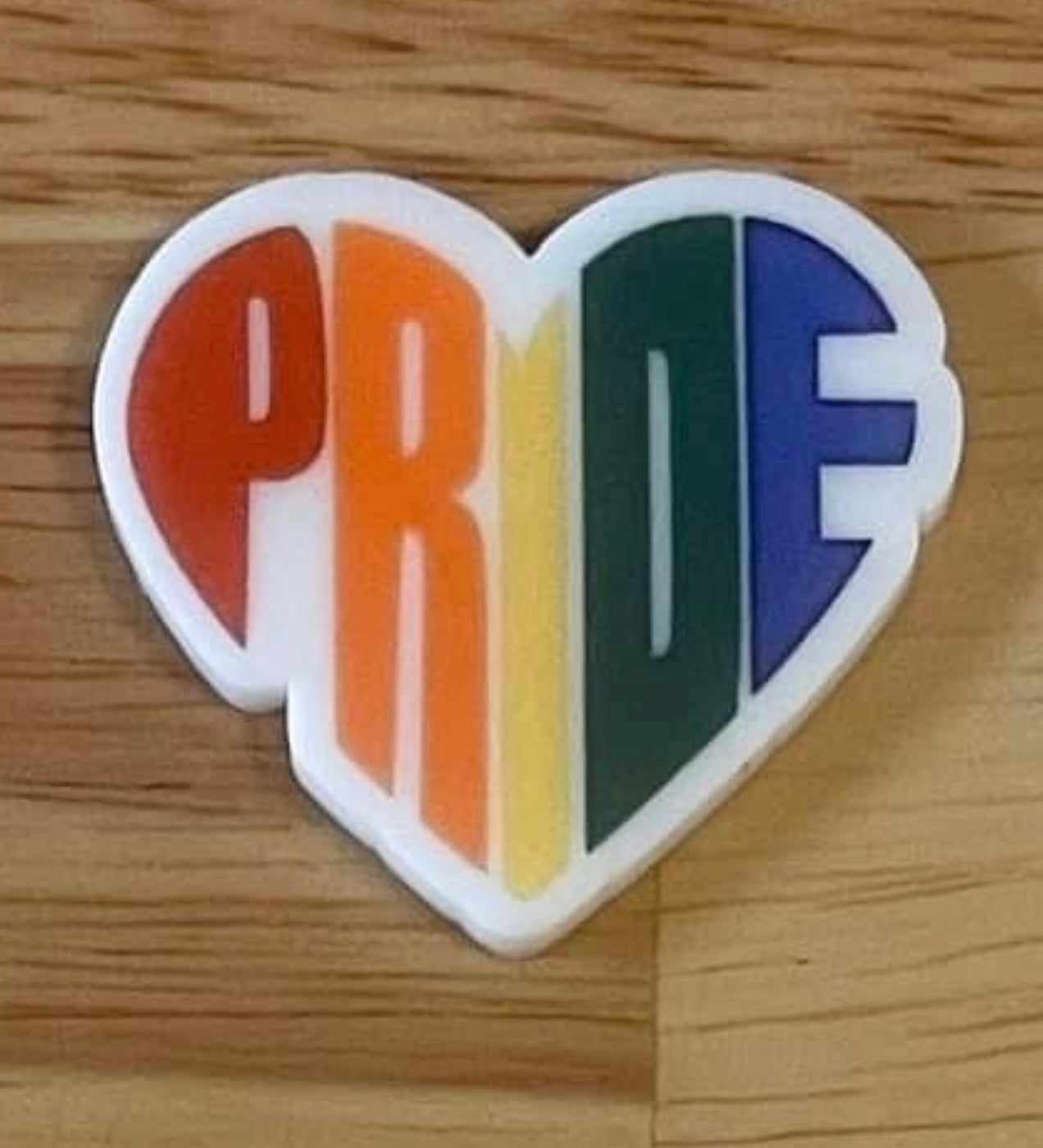 Pride Heart - Resin Planar Flatback Acrylic Embellishment