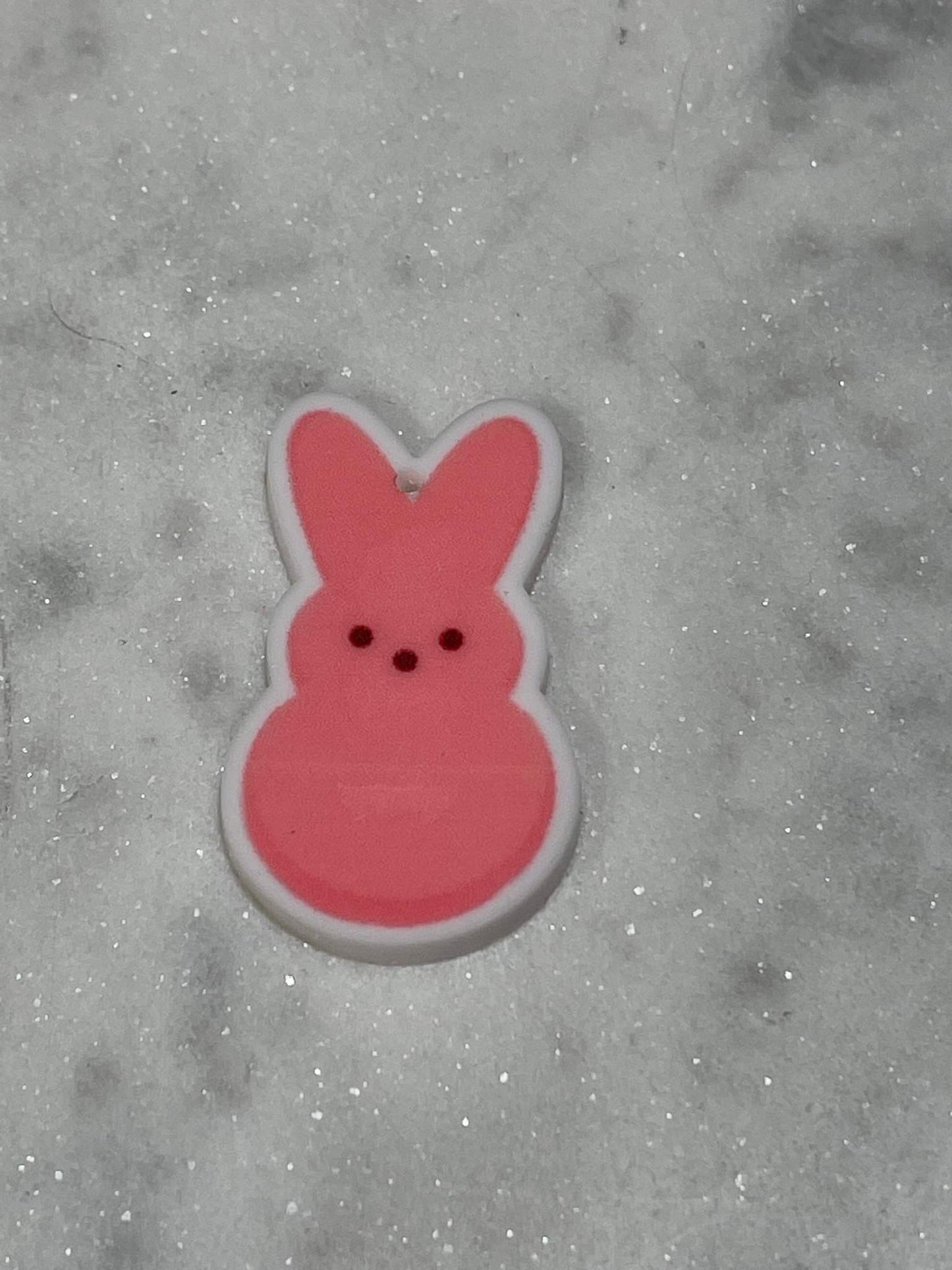 Pink bunny treat - Resin Planar Flatback Acrylic Embellishment