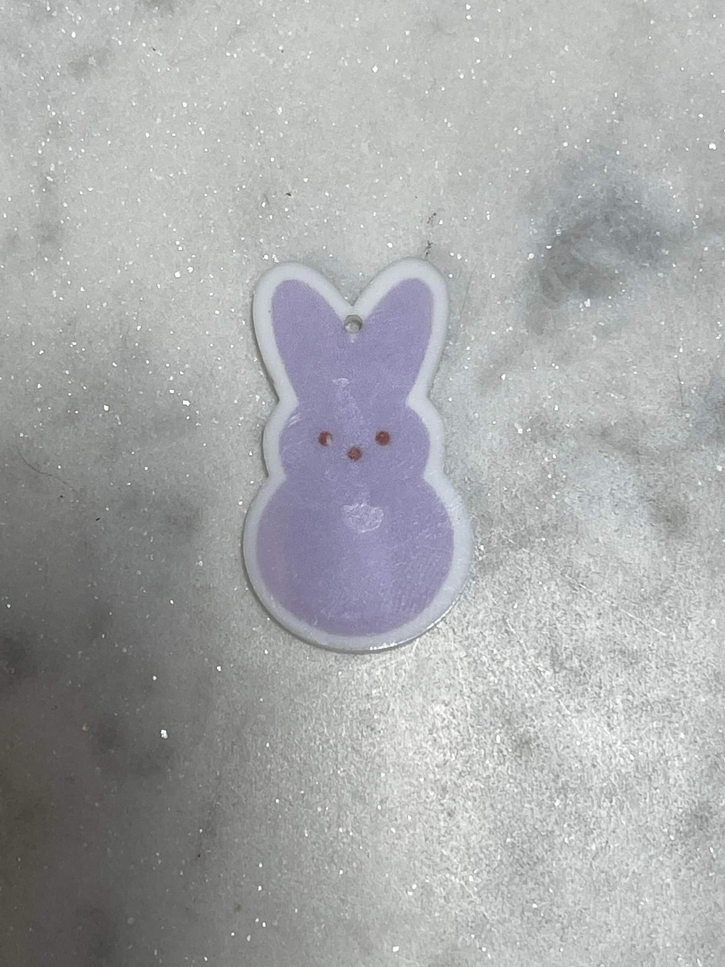 Purple bunny treat - Resin Planar Flatback Acrylic Embellishment