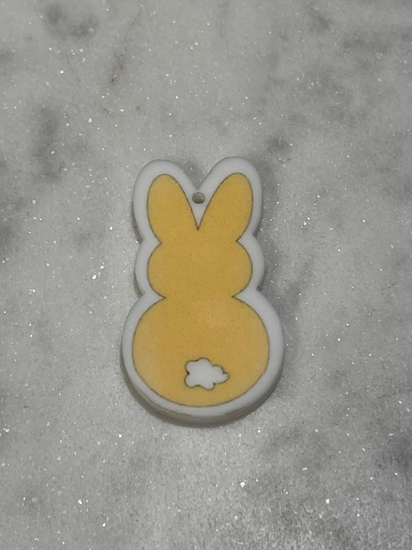 Orange bunny butt - Resin Planar Flatback Acrylic Embellishment