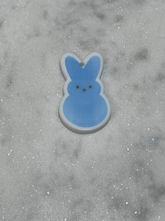 Blue bunny treat - Resin Planar Flatback Acrylic Embellishment