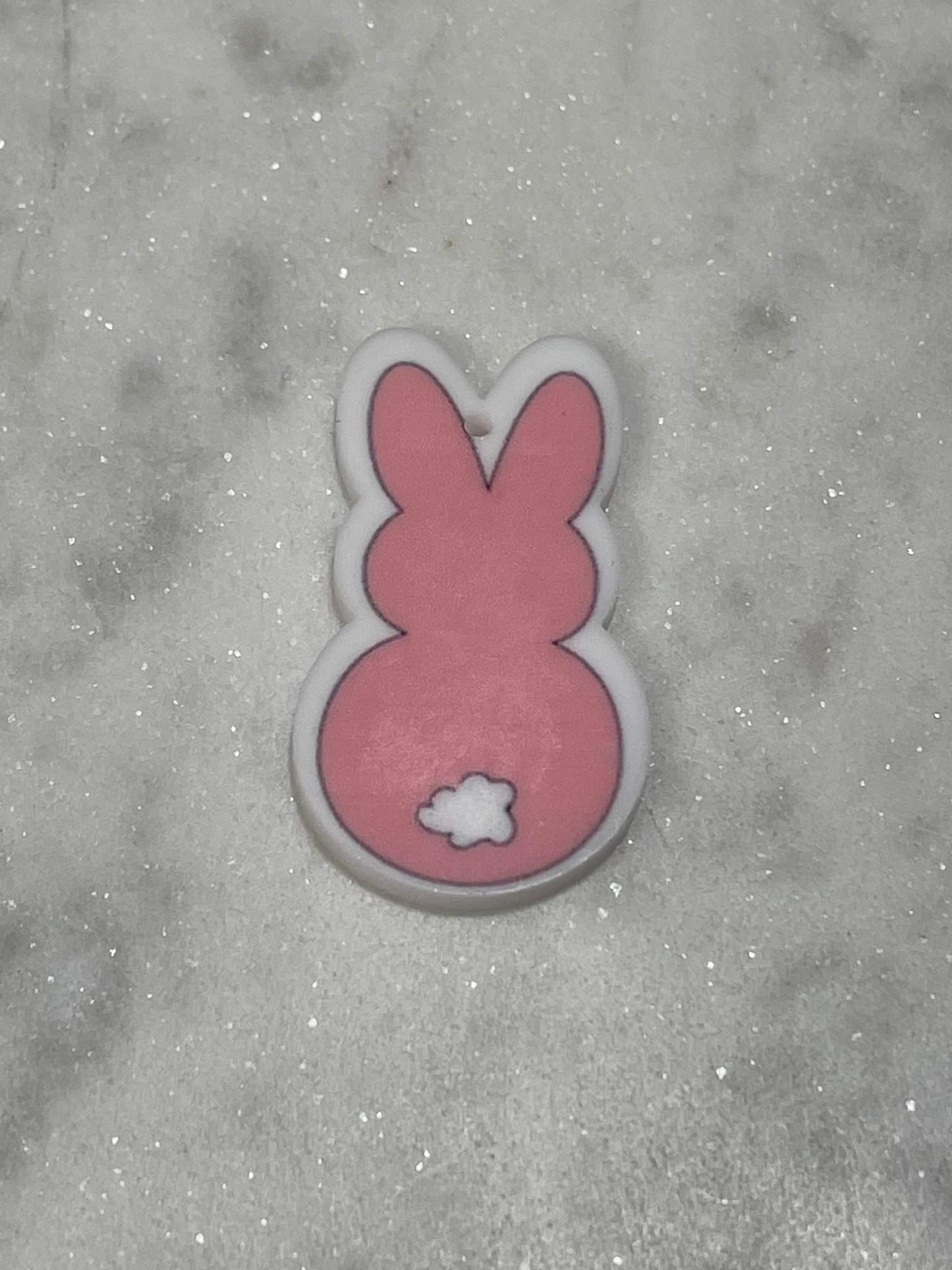 Pink bunny butt - Resin Planar Flatback Acrylic Embellishment